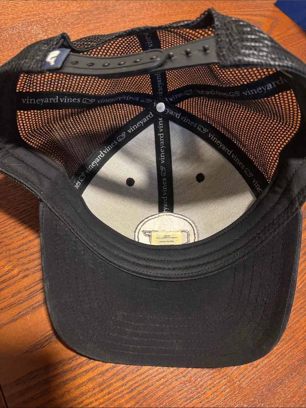 Vineyard Vines Black Camo Whale Logo Trucker Hat